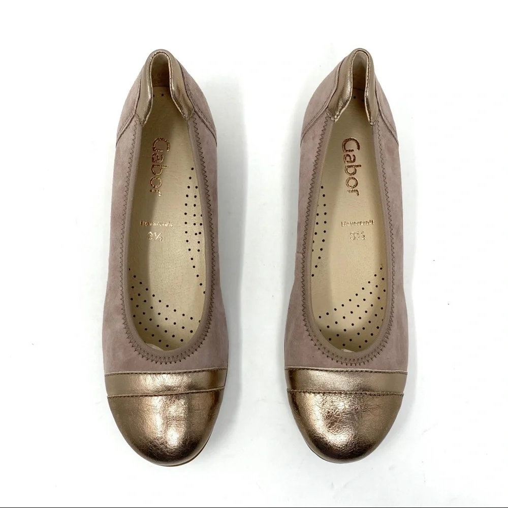 Gabor Natalie English Rose Nubuck ballet flats